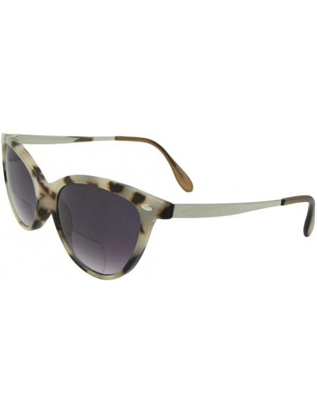 Cat Eye Bifocal Sunglasses Women's Cat-eye B105 - Spotted Brown Gray Lenses - C918Z7SORCA $15.39