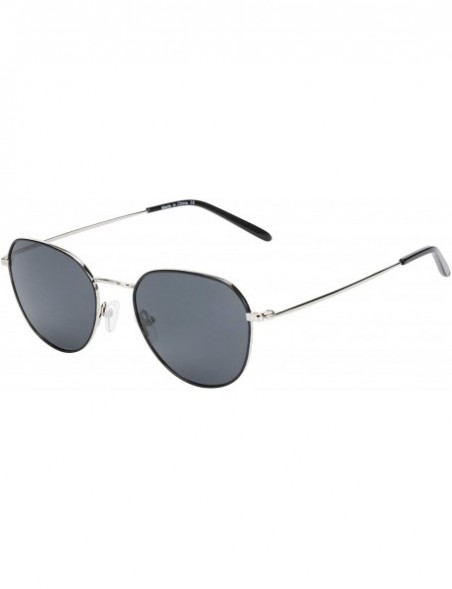 Sport Retro Round Metal Polarized Sunglasses for Men Women 100% UV400 Protection - Sliver - CQ199799UYS $15.94