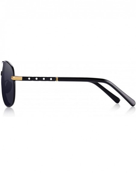 Sport Classic Goggles Men's Polarized Sunglasses UV Protection eye glasses S8371 - Gold - CK12FU713K5 $10.48