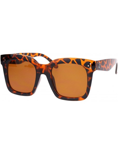 Square Oversized Square Frame Sunglasses Womens Celebrity Fashion Shades - Tortoise - CK187CCG4IX $12.22