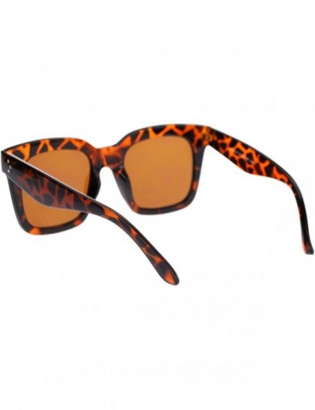 Square Oversized Square Frame Sunglasses Womens Celebrity Fashion Shades - Tortoise - CK187CCG4IX $12.22