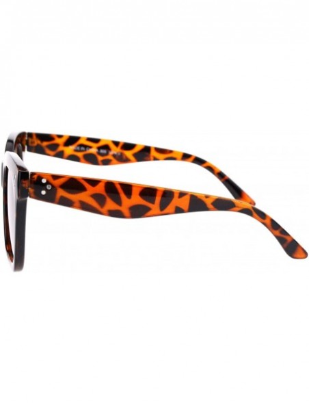 Square Oversized Square Frame Sunglasses Womens Celebrity Fashion Shades - Tortoise - CK187CCG4IX $12.22