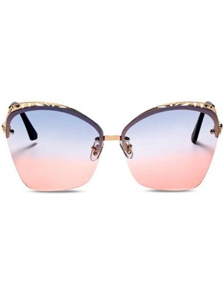 Aviator 2019 new sunglasses ladies - frameless fashion sunglasses cat eye sunglasses - B - CR18SHS4U0I $37.92