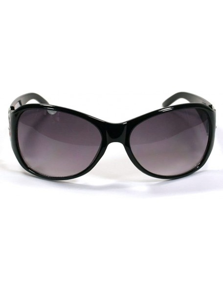Shield Celebrity Inspired Sunglasses For Women 3014 - Black - CS11ETSU0ID $12.56