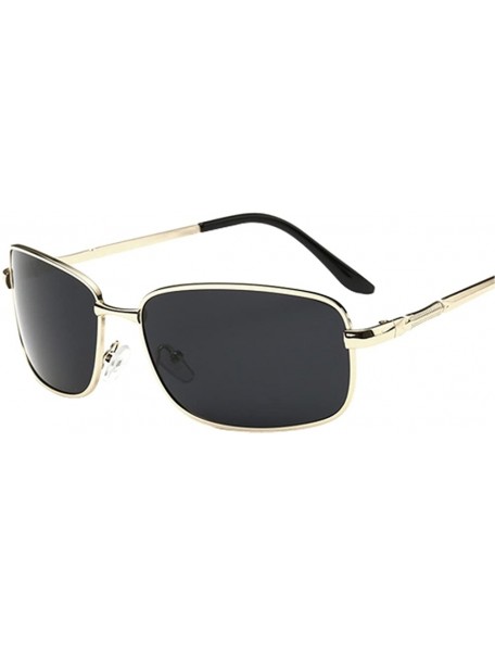 Goggle Men's Night vision goggles Polarized Sunglasses Fishing dark glasses - Gold/Grey - CG12DR75ZOP $8.35