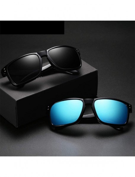 Square Sunglasses Unisex Polarized UV Protection Fishing and Outdoor Baseball Driving Glasses Retro Square Frame Fashion - CB...