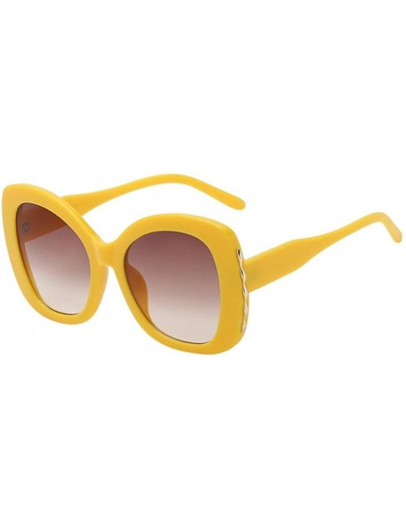 Oversized Women Man Vintage Big Frame Irregular Shape Sunglasses Retro Unisex - CZ18EUD3NLU $7.76