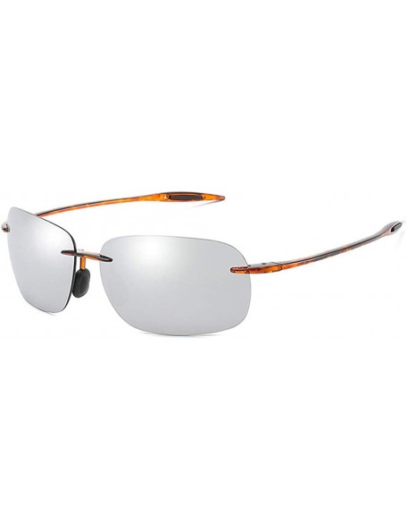 Rimless Rimless Sunglasses For Men Women Ultralight TR90 Frame - Tortoise - CJ18SS8SQ0Z $48.52
