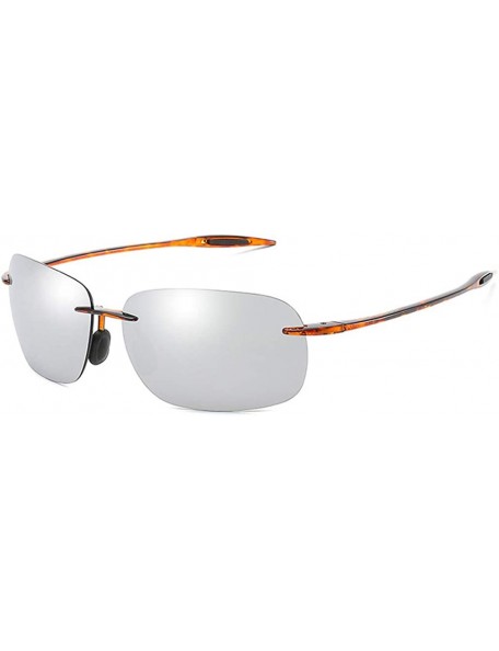 Rimless Rimless Sunglasses For Men Women Ultralight TR90 Frame - Tortoise - CJ18SS8SQ0Z $18.48