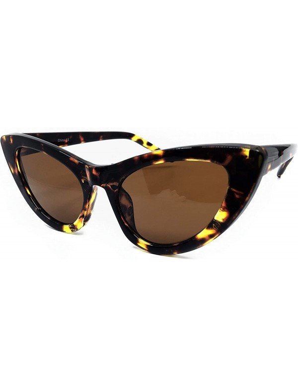 Goggle 8250 Clout Goggles Cat Eye Vintage Mod Style Retro Kurt Cobain Sunglasses - Leopard Brown - CY18IZ4S4AD $15.68