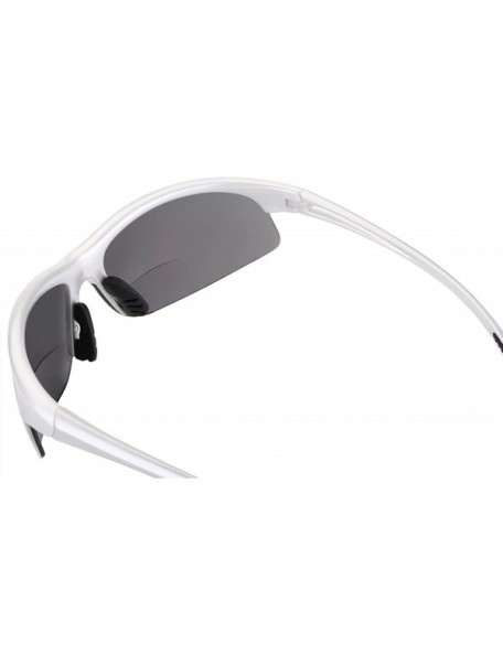 Wrap Bifocal Reading Sunglasses Outdoor Readers - Silver/Tortoise - CK18CT6595G $19.27