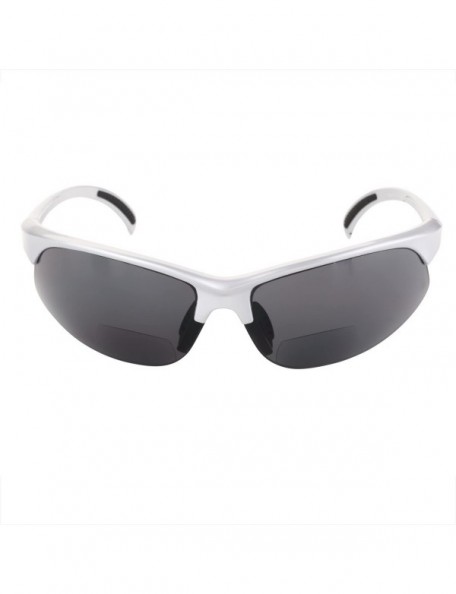 Wrap Bifocal Reading Sunglasses Outdoor Readers - Silver/Tortoise - CK18CT6595G $19.27