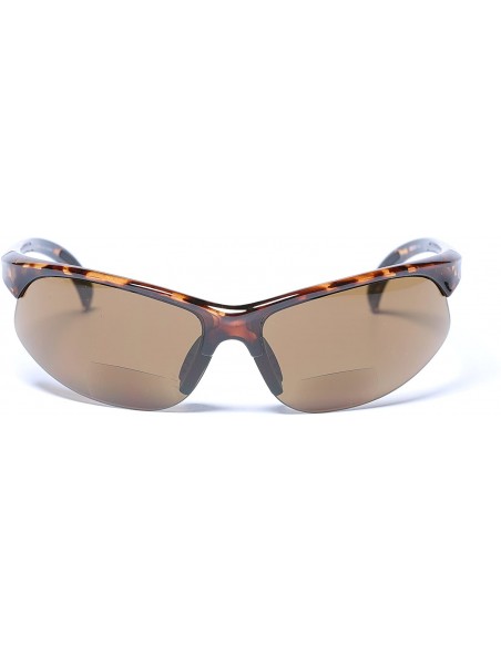 Wrap Bifocal Reading Sunglasses Outdoor Readers - Silver/Tortoise - CK18CT6595G $19.27