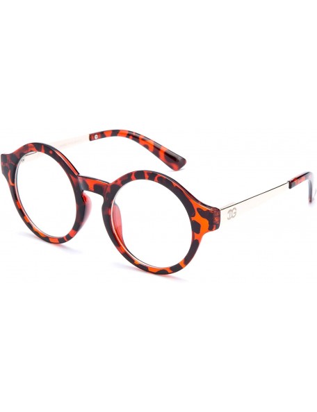 Square Unisex Clear Lens Round Shaped John Lennon Inspired Glasses - Tortoise - C111LOD8RHR $11.34