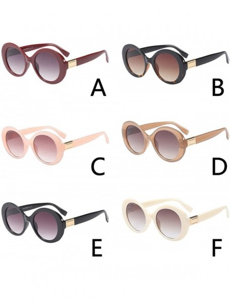 Rectangular Fashion Vintage Oval Shape Sunglasses-Retro Eyewear Fashion Ladies Man - B - CV18Q3ZLM3Q $7.21