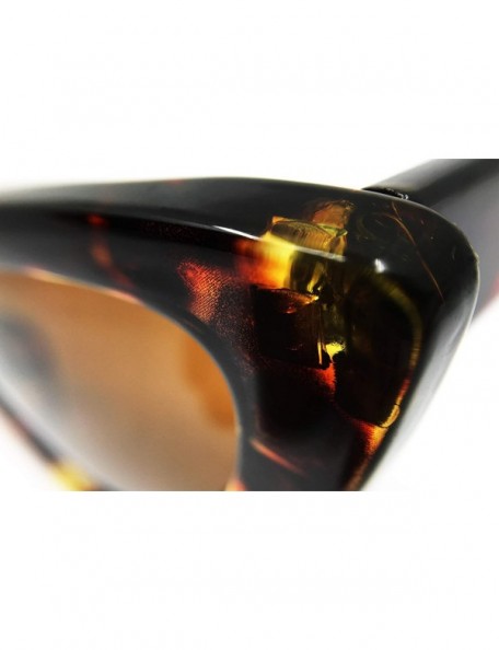 Goggle 8250 Clout Goggles Cat Eye Vintage Mod Style Retro Kurt Cobain Sunglasses - Leopard Brown - CY18IZ4S4AD $15.68