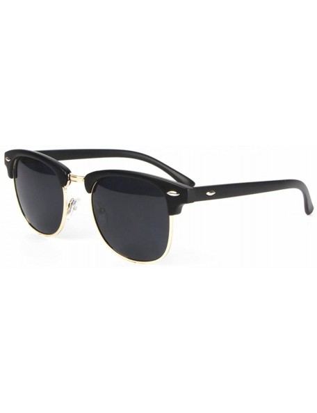 Aviator Sunglasses Women Men Classic Style Polarized Sun glasses - Matt Black Frame Black Lens - CN184KS2G0T $14.61