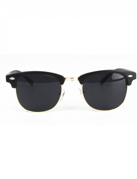 Aviator Sunglasses Women Men Classic Style Polarized Sun glasses - Matt Black Frame Black Lens - CN184KS2G0T $14.61