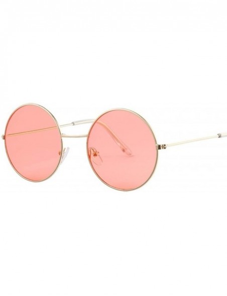 Round Designer Women Round Sunglasses Fashion Vintage Metal Frame Ocean Sun Glasses Shade Oval Female Eyewear - CE197Y7L5KC $...
