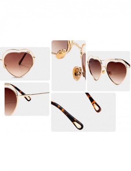 Aviator New sunglasses- fashion ladies 2019 sunglasses love heart sunglasses - D - C518SIWCQOS $36.33
