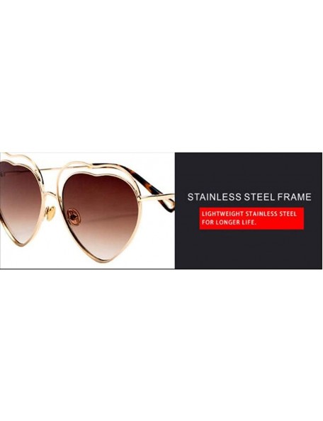 Aviator New sunglasses- fashion ladies 2019 sunglasses love heart sunglasses - D - C518SIWCQOS $36.33