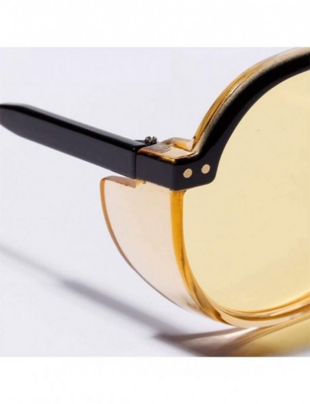 Aviator Women Oversized Sunglasses Colored Retro Sun Glasses For Men Big Frame UV400 - Black - CG18KN9LMU0 $7.37