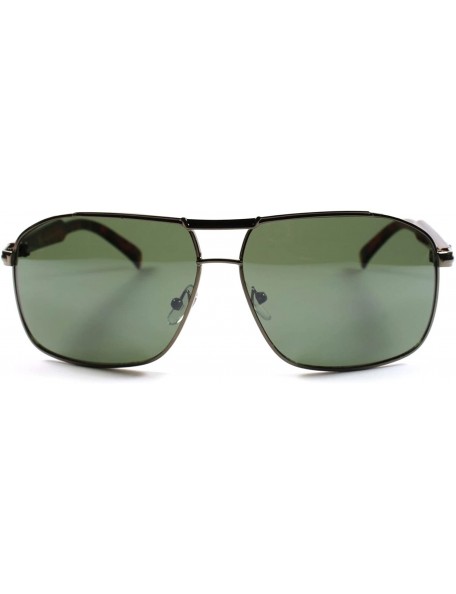 Aviator Lens Modern Rectangle Mens Womens Aviator Sunglasses - CU18O7R98H9 $11.63