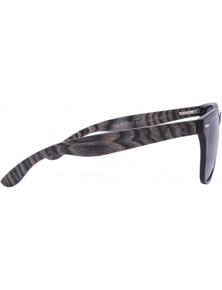 Wayfarer Diverge Men's Oxford Style Sunglasses- Horn-Rimmed Frame- Wood Temples- 100% UV Protection Rectangular Lenses - C819...