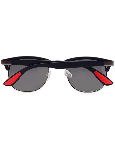 Rimless 2019 New Fashion Semi Rimless Polarized Sunglasses Men Women Brand Black Red - Leopard Brown - C718Y4T8AQA $9.83