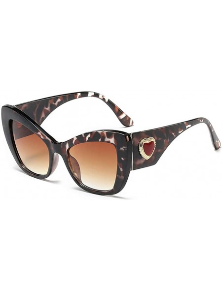 Square Designer Thick Rim Rectangle Cateye Sunglasses for Women 50s Vintage Bold Frame - Tortoise Brown - CK18SRTR6QY $16.99