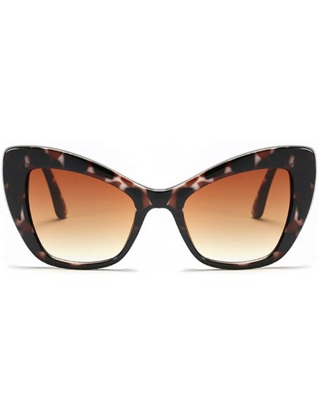 Square Designer Thick Rim Rectangle Cateye Sunglasses for Women 50s Vintage Bold Frame - Tortoise Brown - CK18SRTR6QY $16.99