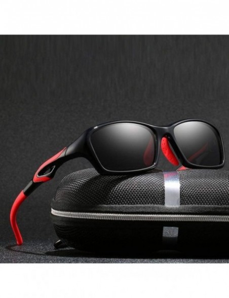Sport 2019 Polarized Outdoor Sport Sun Glasses Men Outdoor Sports 18020 RED BLACK - 18020 Black Red - CO18XAIWW3Y $16.68