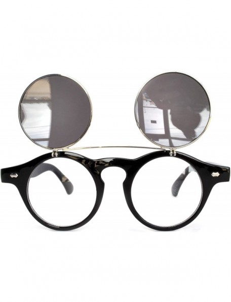 Shield Steampunk Retro Gothic Vintage Hippie Colored Metal Round Circle Frame Sunglasses Colored Lens - CU186YZK68R $15.24