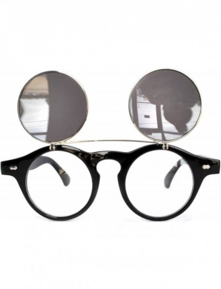 Shield Steampunk Retro Gothic Vintage Hippie Colored Metal Round Circle Frame Sunglasses Colored Lens - CU186YZK68R $15.24