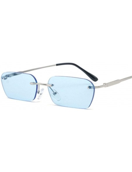 Square Women Luxury Brand Designer Cat Eye Sun Glasses Men Vintage Retro Square Small Sunglass - Multi-5 - CM18W39LGCR $23.14