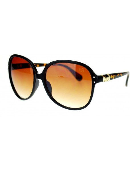 Butterfly Womens Luxury Retro Fashion Large Plastic Butterfly Designer Sunglasses - Black - C011NSKWSTH $9.98