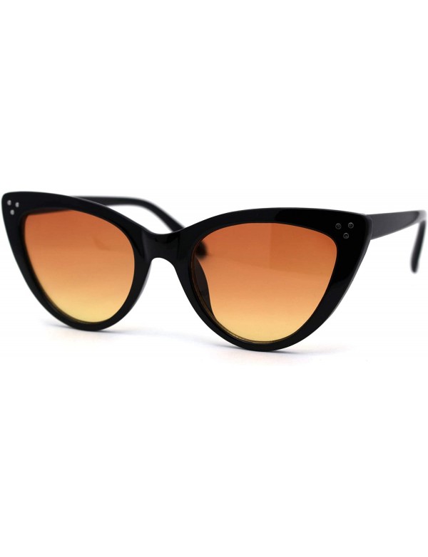 Cat Eye Womens Oceanic Gradient Lens Cat Eye Goth Diva Sunglasses - Orange Yellow - CG188ICG6U0 $8.75