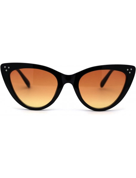 Cat Eye Womens Oceanic Gradient Lens Cat Eye Goth Diva Sunglasses - Orange Yellow - CG188ICG6U0 $8.75