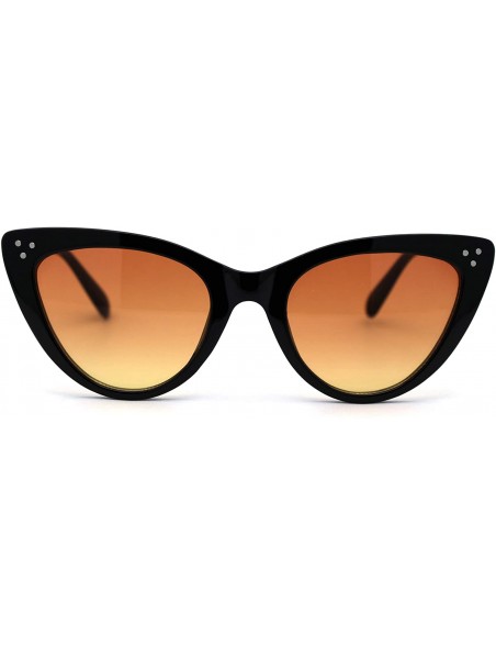 Cat Eye Womens Oceanic Gradient Lens Cat Eye Goth Diva Sunglasses - Orange Yellow - CG188ICG6U0 $8.75