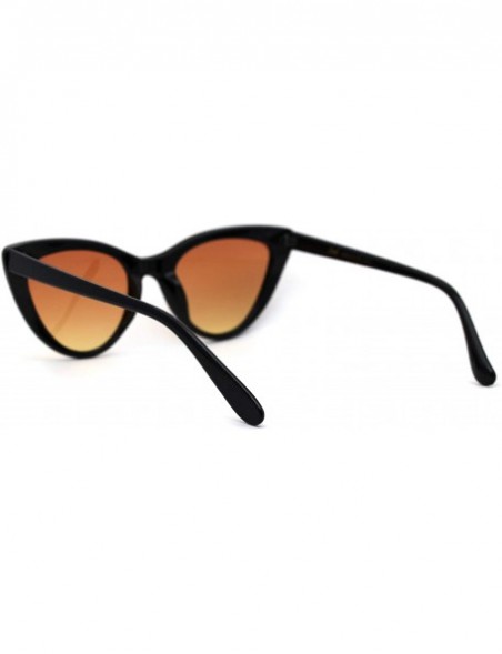 Cat Eye Womens Oceanic Gradient Lens Cat Eye Goth Diva Sunglasses - Orange Yellow - CG188ICG6U0 $8.75