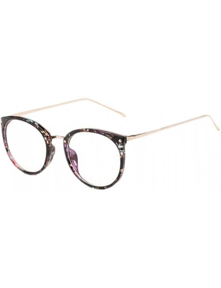 Rimless Women Eyeglasses Vintage Optical Glasses Frame Unisex Myopia Round Eyewear - Flower - CU182SL03AK $9.90