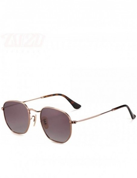 Square 20/20 Brand Unisex Sunglasses Men Polarized Vintage Square C01Silver PSmoke - C03 Pink - CX18XQYAQK5 $12.28