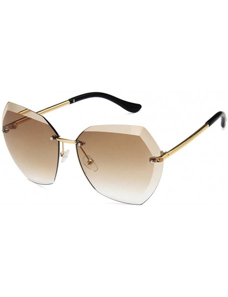 Square Unisex Sunglasses Fashion Pink Mercury Drive Holiday Polygon Non-Polarized UV400 - Brown - C518RLWD560 $10.07