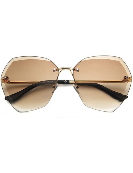 Square Unisex Sunglasses Fashion Pink Mercury Drive Holiday Polygon Non-Polarized UV400 - Brown - C518RLWD560 $10.07