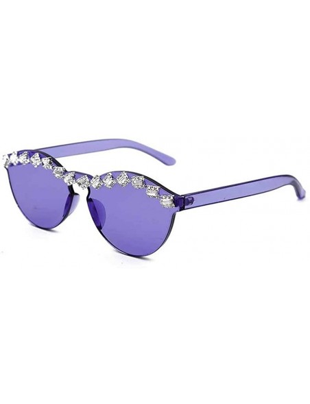 Square Diamond Sunglasses Rhinestone Eyeglasses Transparent - 7 - C7198G7NYLX $22.50