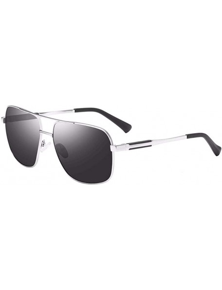 Aviator Polarized Sunglasses Box Men's Sunglasses Spring Leg Driver's Glasses - B - C518Q0K3S5D $25.19
