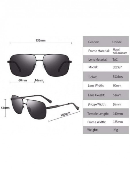 Aviator Polarized Sunglasses Box Men's Sunglasses Spring Leg Driver's Glasses - B - C518Q0K3S5D $25.19