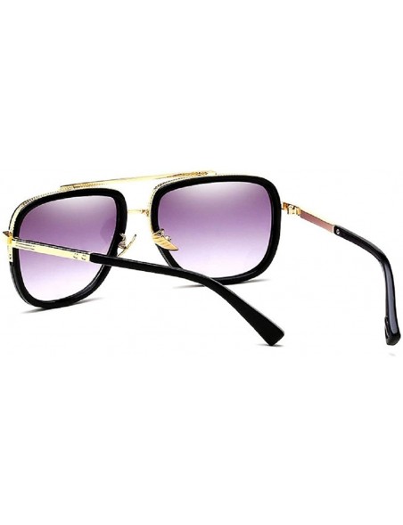 Goggle Oversized Mirrored Shades Flat Lenses Metal Frame Unisex Sunglasses UV400 - A - CT182KUXO0X $10.16