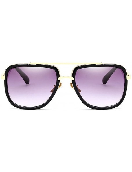 Goggle Oversized Mirrored Shades Flat Lenses Metal Frame Unisex Sunglasses UV400 - A - CT182KUXO0X $10.16
