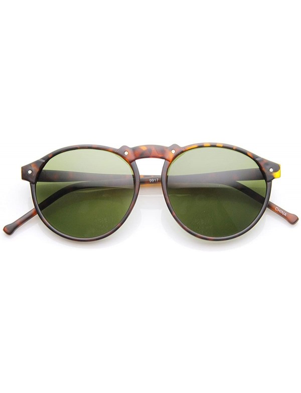 Round Vintage Inspired P3 Frame Circle Round Sunglasses (Matte-Tortoise Green) - CI11FGMNV3R $11.06